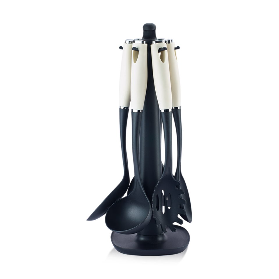 Set mestoli da cucina 7 pezzi con stand
