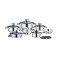 Batteria pentole 16 Pezzi in Acciaio Inox