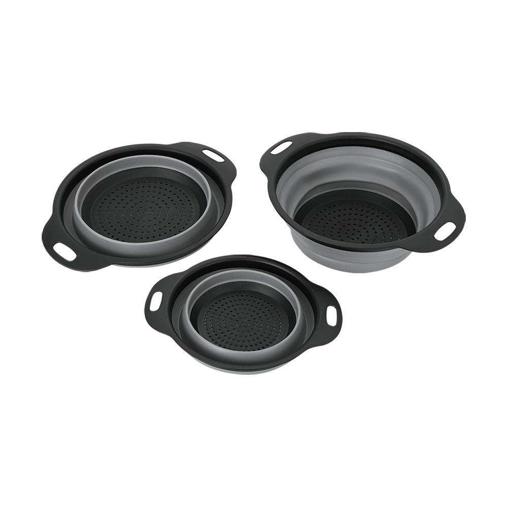 Set scolapasta in silicone 3 pezzi