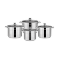 Set pentole 8 pezzi in Acciaio Inox